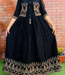 black rayon kurti